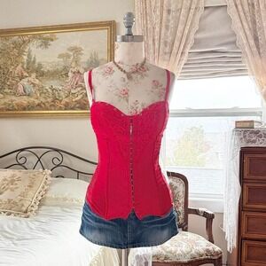 red corset top  medium red corset top body rage
